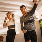 Two players sparring in hiit combat