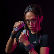 Player holding boxing pose with Quell Impact