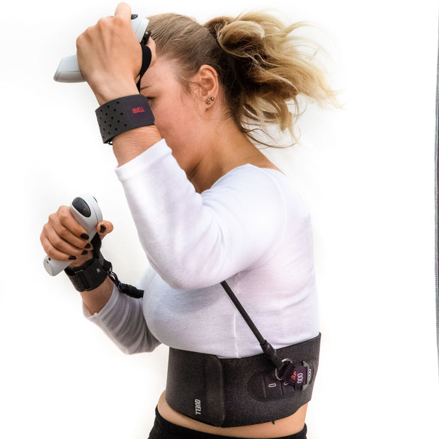 Woman playing Quell’s new boxing game